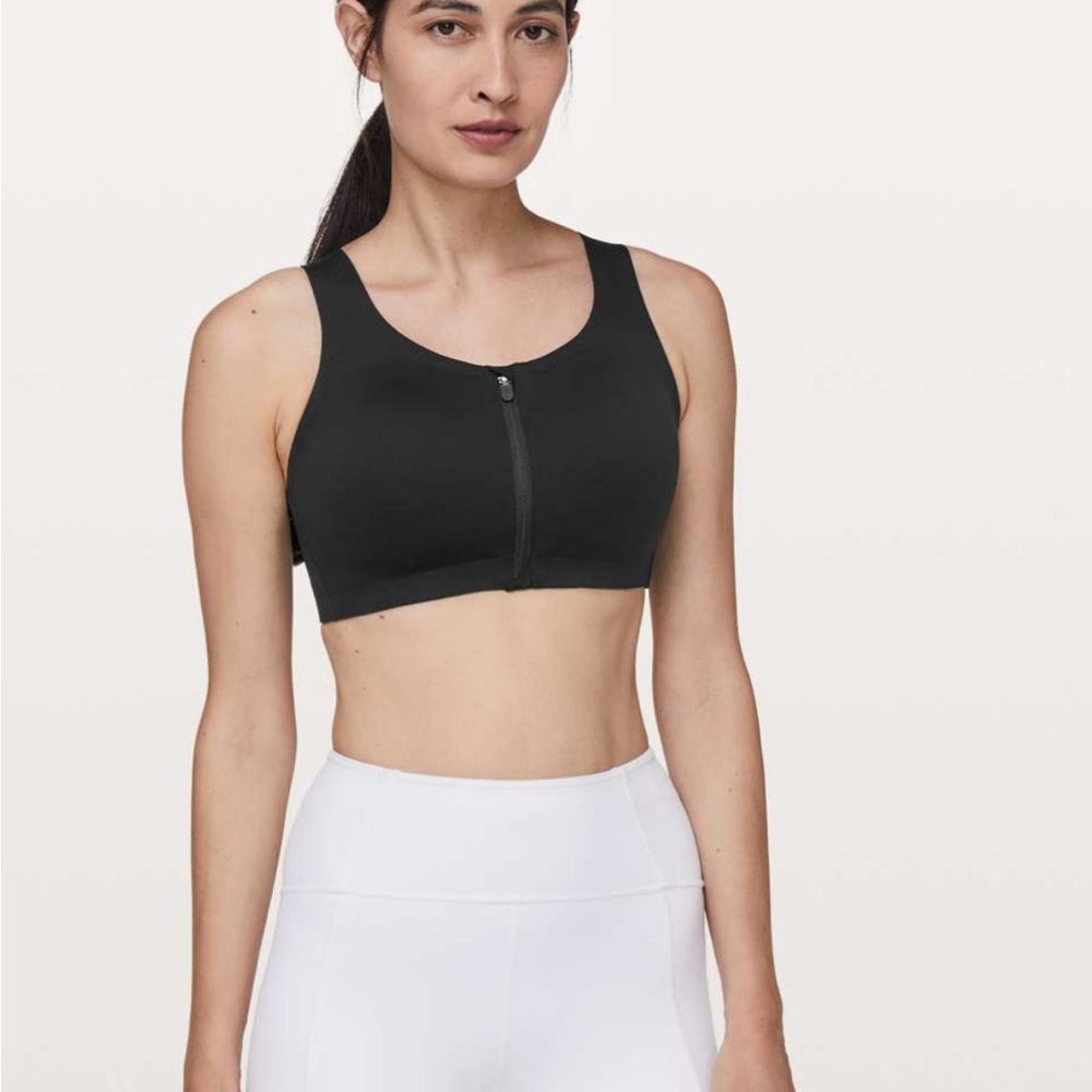 Lululemon Enlite Bra Zip Front Black size 32 E